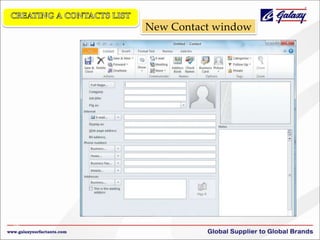 New Contact window

52

 