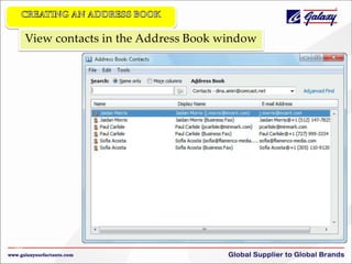 View contacts in the Address Book window

53

 
