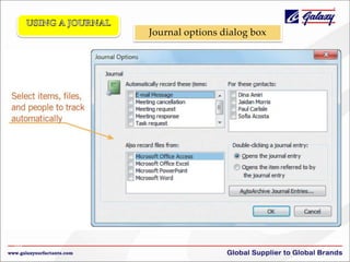 Journal options dialog box

59

 