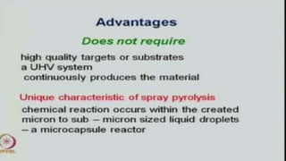 Thin film deposition using spray pyrolysis