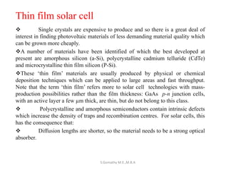 Thin film solar cells | PDF