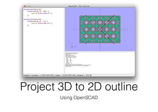 Project 3D to 2D outline
Using OpenSCAD
 