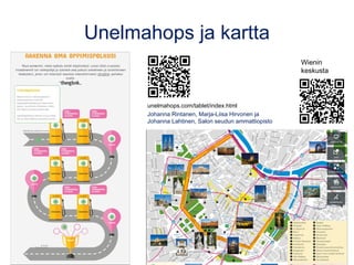 Unelmahops ja matkailukartta
unelmahops.com/tablet/index.html
Johanna Rintanen, Marja-Liisa Hirvonen ja
Johanna Lahtinen, Salon seudun ammattiopisto
Wienin
keskusta
 
