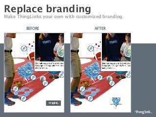 Replace branding
Make ThingLinks your own with customized branding
BEFORE
 AFTER
 