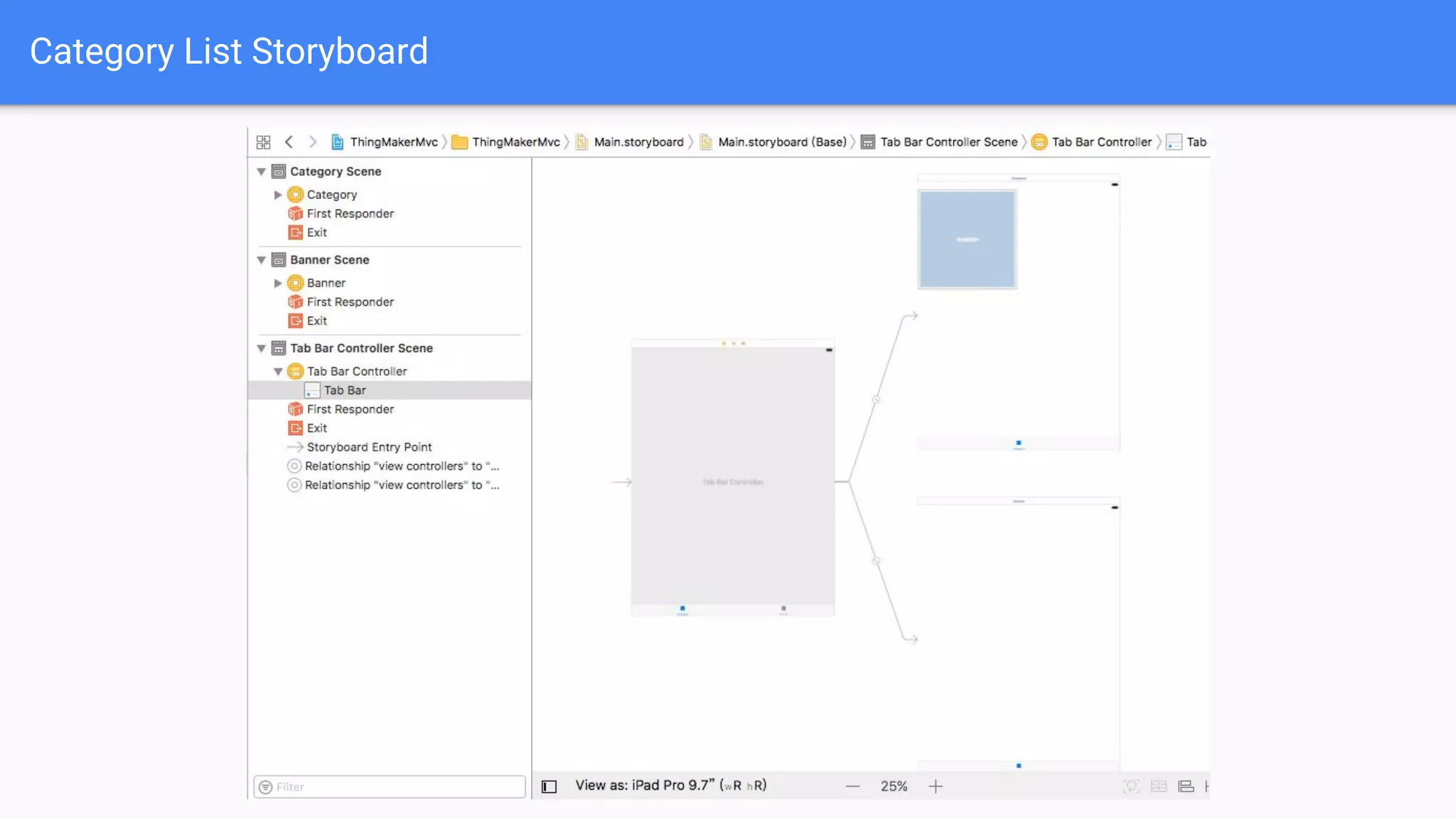 Category List Storyboard
 