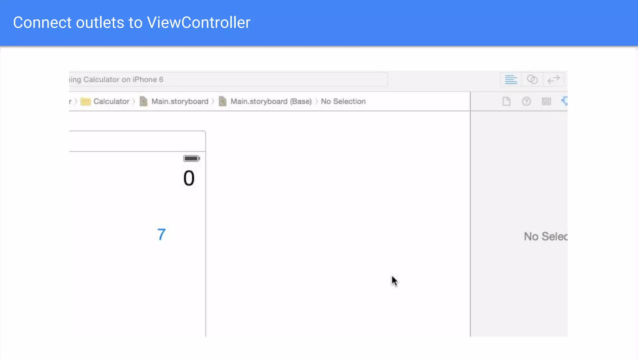 Connect outlets to ViewController
 
