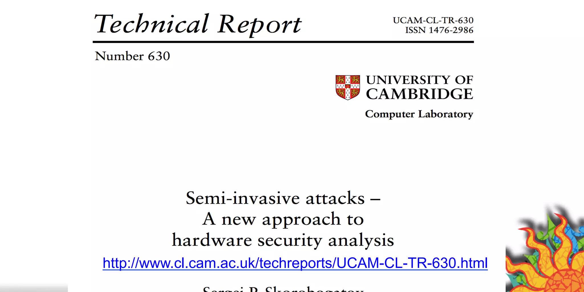 http://www.cl.cam.ac.uk/techreports/UCAM-CL-TR-630.html
 