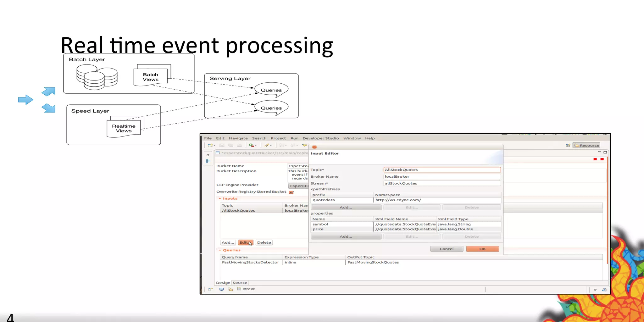 Real	
  Qme	
  event	
  processing	
  
 