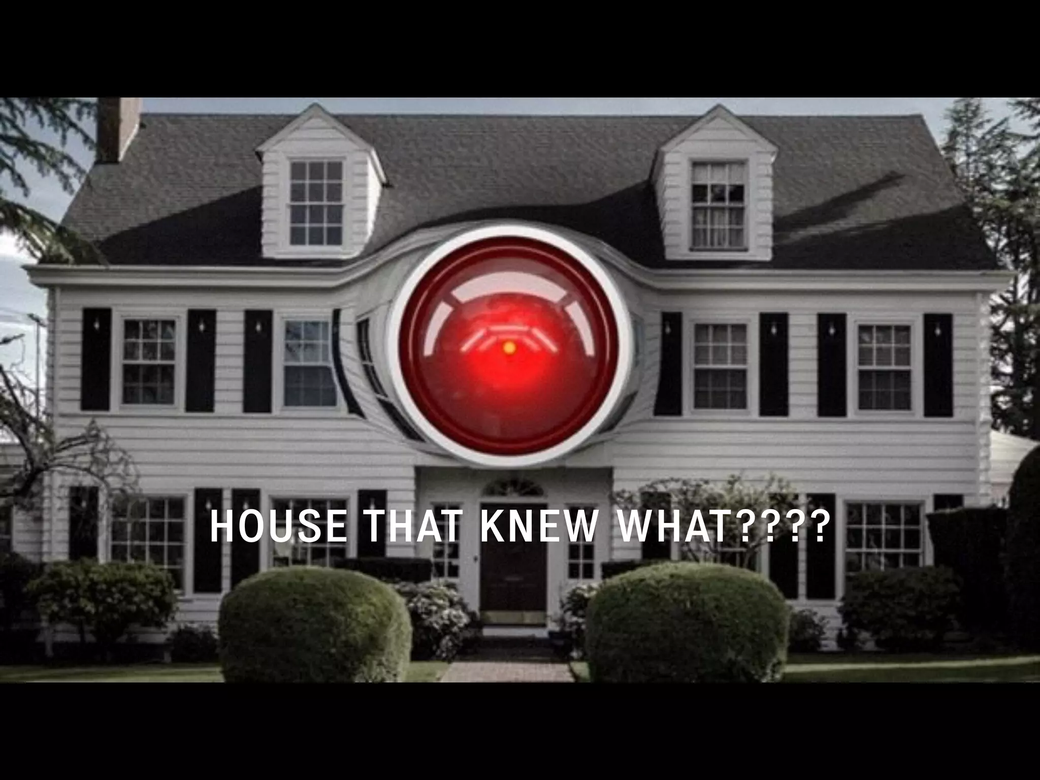 HOUSE THAT KNEW WHAT????
 