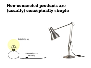 Non-connected products are
(usually) conceptually simple
 