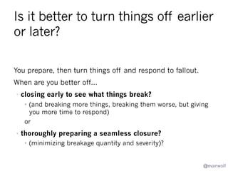 What percent of retirement teams
work together killing products
multiple times in a year?
Does reaper expertise live in groups, in individuals, or not at
all?

@evanwolf

 