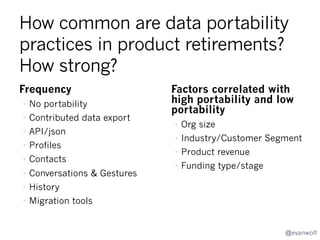 Do companies reward or penalize
retirement project managers
differently than they do product
managers?

@evanwolf

 