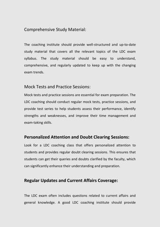 Things Needed for LDC Aspirants and Tips to Choose the best LDC ...