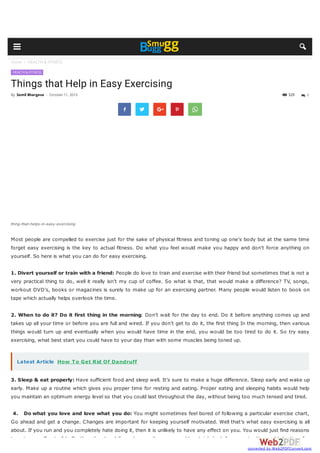 Home  HEALTH & FITNESS
529
HEALTH & FITNESS
Things that Help in Easy Exercising
 
Most people are compelled to exercise...
