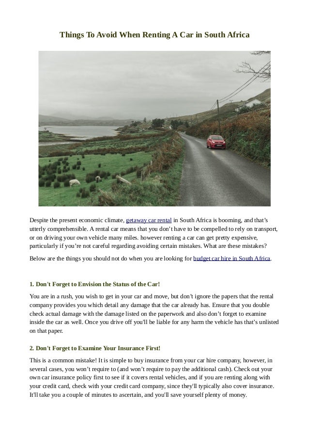 do i need my own insurance to rent a car