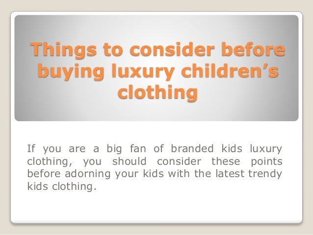 luxury children's clothing