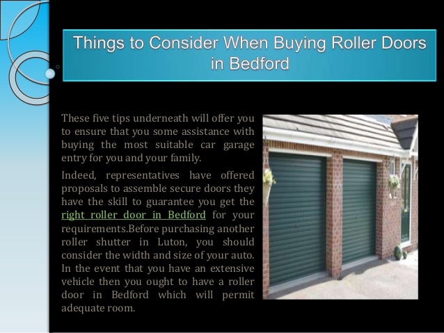 Things To Consider When Buying Roller Doors In Bedford