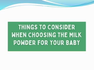 Things to Consider when Choosing the Milk Powder for your Baby - Danone India