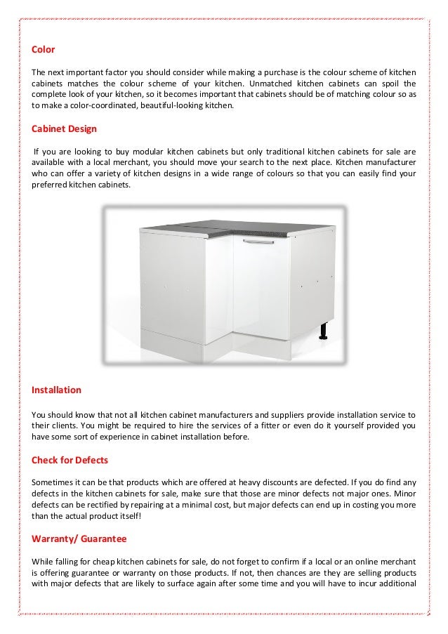 Things To Consider While Buying Kitchen Cabinets For Sale