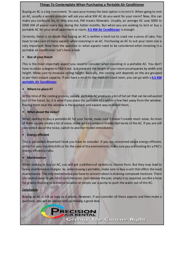 portable air conditioner room size