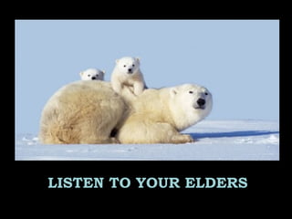 LISTEN TO YOUR ELDERS
 