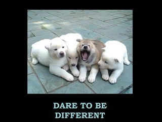 DARE TO BE
DIFFERENT
 