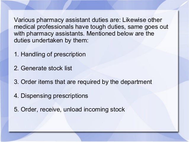 things to know about being a pharmacy assistant pharmacy manager job description