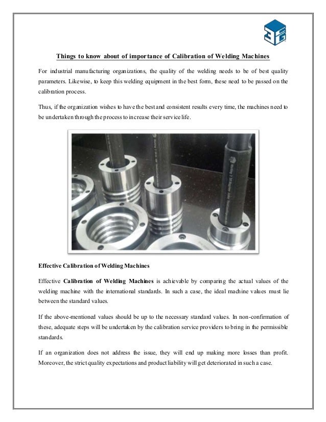 Things to know about of importance of calibration of welding machines