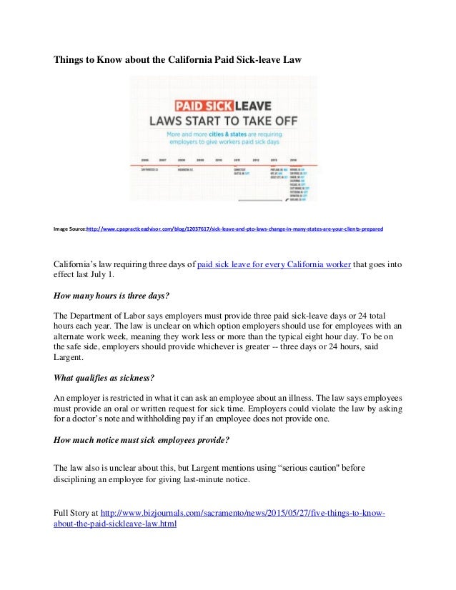 things to know about the california paid sick law sick days california law doctors note