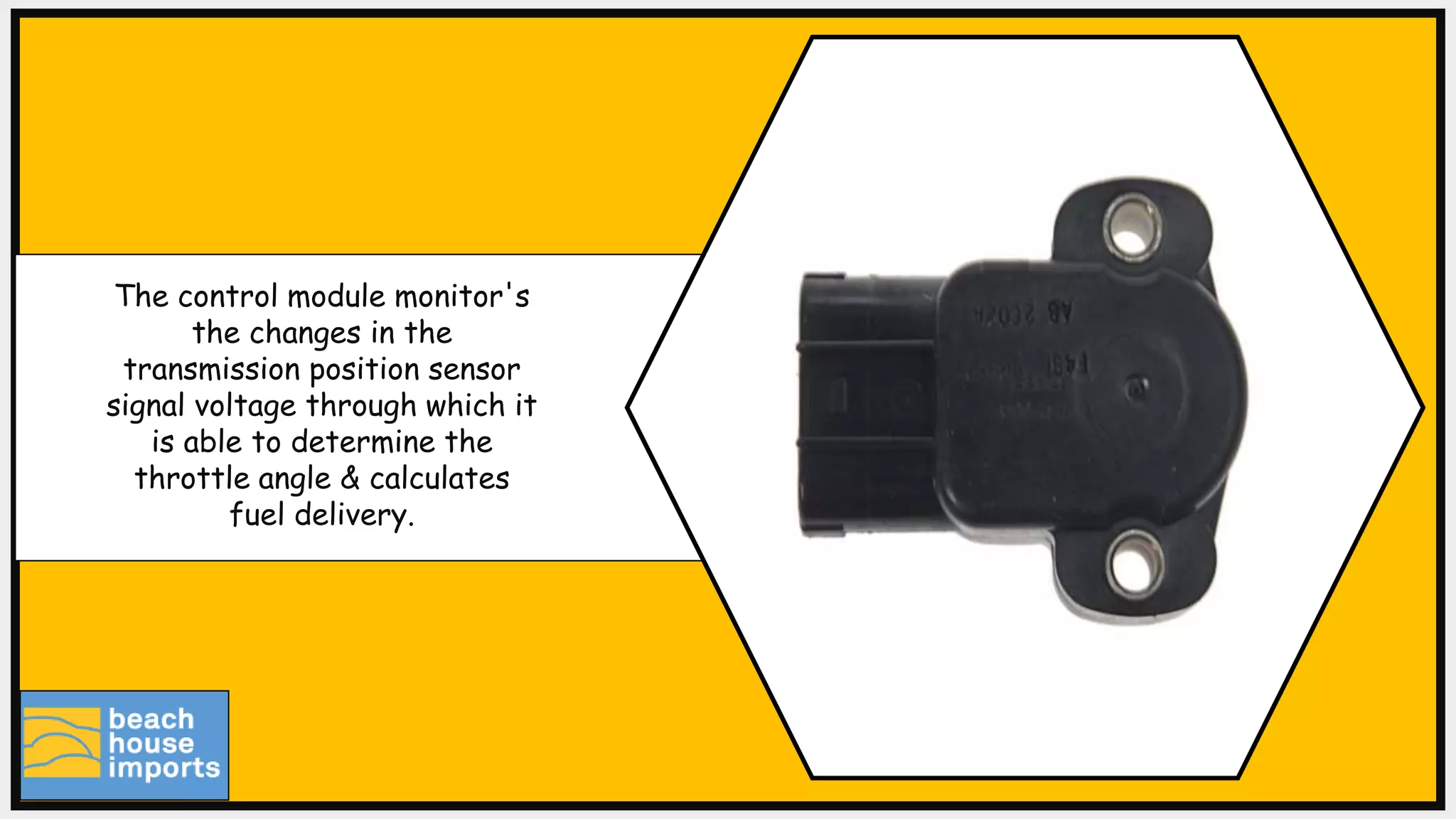 The control module monitor's
the changes in the
transmission position sensor
signal voltage through which it
is able to determine the
throttle angle & calculates
fuel delivery.
 