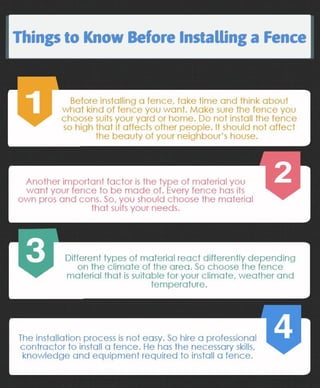 Things to Know Before Installing a Fence