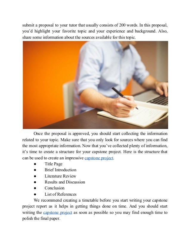 Capstone project outline template image