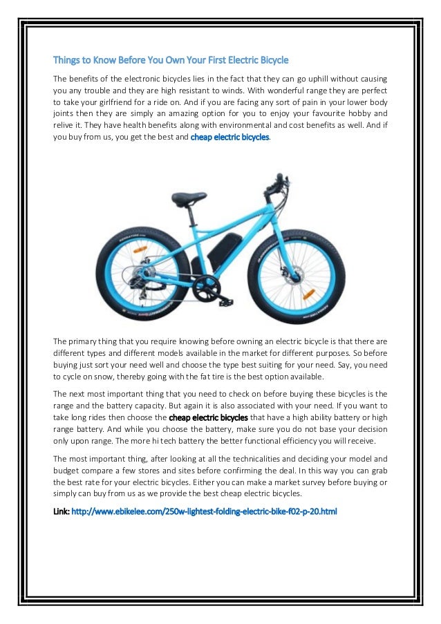 first electric bicycle