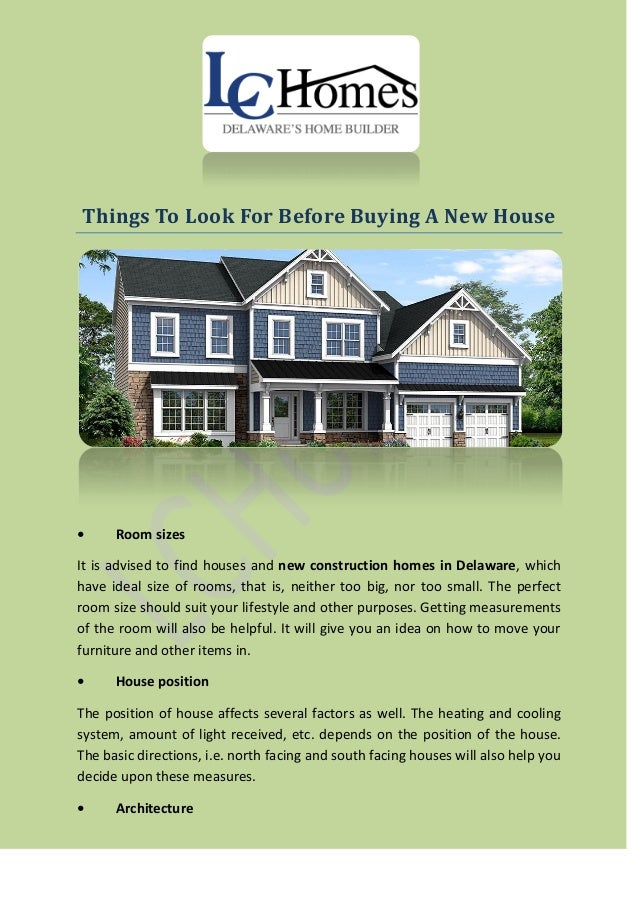 should i buy a new house