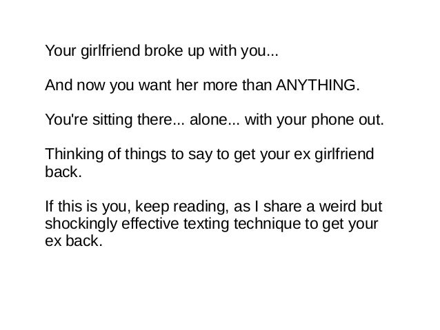 Things to Say to Get Your Ex Girlfriend Back