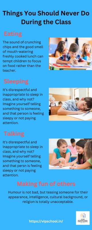 Things you should never do in class 