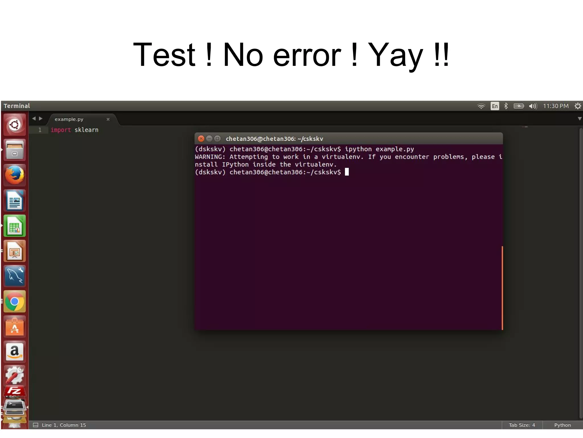 Test ! No error ! Yay !!