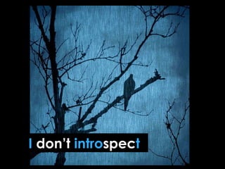 I  don’t   intro spec t 