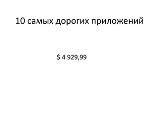 10 самых дорогих приложений$ 4 929,99