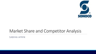 Market Share and Competitor Analysis
SABIHA AFRIN
 