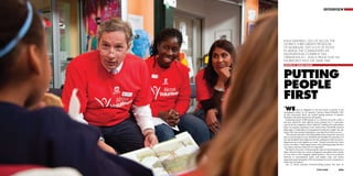 CEO INDUSTRY                                                     INTERVIEW




               KLAUS KLEINFELD, CEO OF ALCOA, THE
               WORLD’S THIRD LARGEST PRODUCER
               OF ALUMINUM, PUTS A LOT OF STOCK
               IN AIDING THE COMMUNITIES HIS
               MULTINATIONAL COMPANY HAS
               OPERATIONS IN – AND IS PROUD THAT HIS
               WORKFORCE FEELS THE SAME WAY.
               WRITTEN BY JOANNE MOLINA




               PUTTING
               PEOPLE
               FIRST
               “
                   WE           have an obligation to win the license to operate in the
               communities where we do business,” declares Klaus Kleinfeld, CEO
               of New York-based Alcoa, the world’s leading producer of primary
               aluminum, fabricated aluminum and alumina.
                  Employing around 59,000 people in 31 countries across the world, it
               has been named the most admired metal company for 27 consecutive
               years by Fortune magazine, whose “admired” ranking is the authoritative
               index of corporate reputation in the United States. Kleinfeld’s nuanced
               philosophy of leadership and management bring keen insight into the
               needs of the international marketplace, securing Alcoa’s future success.
                  “ e role and task of the CEO will probably always remain the same and
               that is to lead people,” he says. Kleinfeld acknowledges the importance of
               not only hiring the best employees but also making sure that everyone is
               aligned and can work together as a team. “Nobody is perfect but a team
               can be,” he re ects. “Motivating a team is about showing people that they
               can achieve what they believed to be impossible.”
                  His belief in the power of harnessing the talent of individual players to
               forge a dynamic team has created a progressive atmosphere that extends
               to every facet of the company’s global presence. Alcoa has produced
               solutions to environmental issues, and helped create and sustain
               important social and quality of life-based projects in each community in
               which they do business.
                  One of Alcoa’s premiere forward-looking projects has been its

044                                                                                 045
 