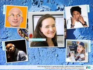 Photo by Jessica Clark || via Flickr using a Creative Commons
WWW.THECREATEDAILY || @THECREATEDAILY || @FELICIAPRIDE || #BEMASHUPS
TIFFANY
SHLAIN
TINA ROTH
EISENBERG
 