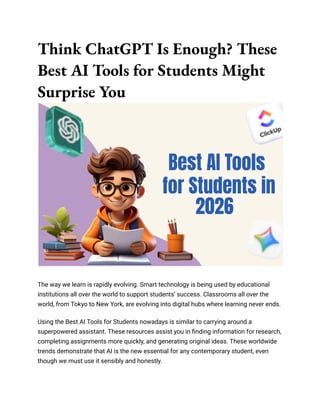 Think ChatGPT Is Enough_ These Best AI Tools for Students Might ...