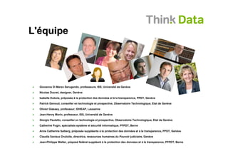 L'équipe




  Giovanna Di Marzo Serugendo, professeure, ISS, Université de Genève

  Nicolas Ducret, designer, Genève

  Isabelle Dubois, préposée à la protection des données et à la transparence, PPDT, Genève

  Patrick Genoud, conseiller en technologie et prospective, Observatoire Technologique, Etat de Genève

  Olivier Glassey, professeur, IDHEAP, Lausanne

  Jean-Henry Morin, professeur, ISS, Université de Genève

  Giorgio Pauletto, conseiller en technologie et prospective, Observatoire Technologique, Etat de Genève

  Catherine Pugin, spécialiste système et sécurité informatique, PFPDT, Berne

  Anne Catherine Salberg, préposée suppléante à la protection des données et à la transparence, PPDT, Genève

  Claudia Saviaux Druliolle, directrice, ressources humaines du Pouvoir judiciaire, Genève

  Jean-Philippe Walter, préposé fédéral suppléant à la protection des données et à la transparence, PFPDT, Berne
 