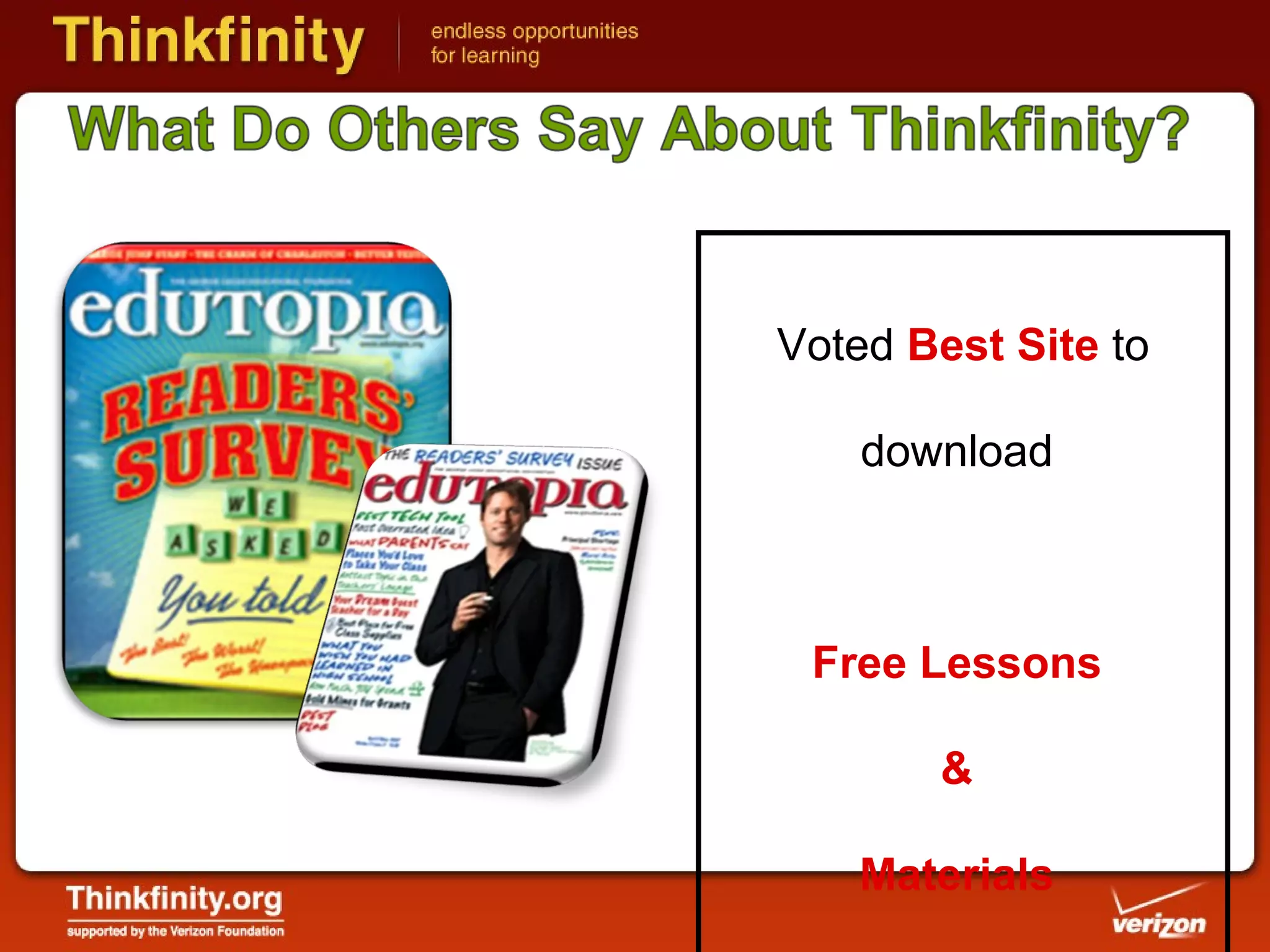Voted  Best Site  to download  Free Lessons  &  Materials   (2006 & 2007) 