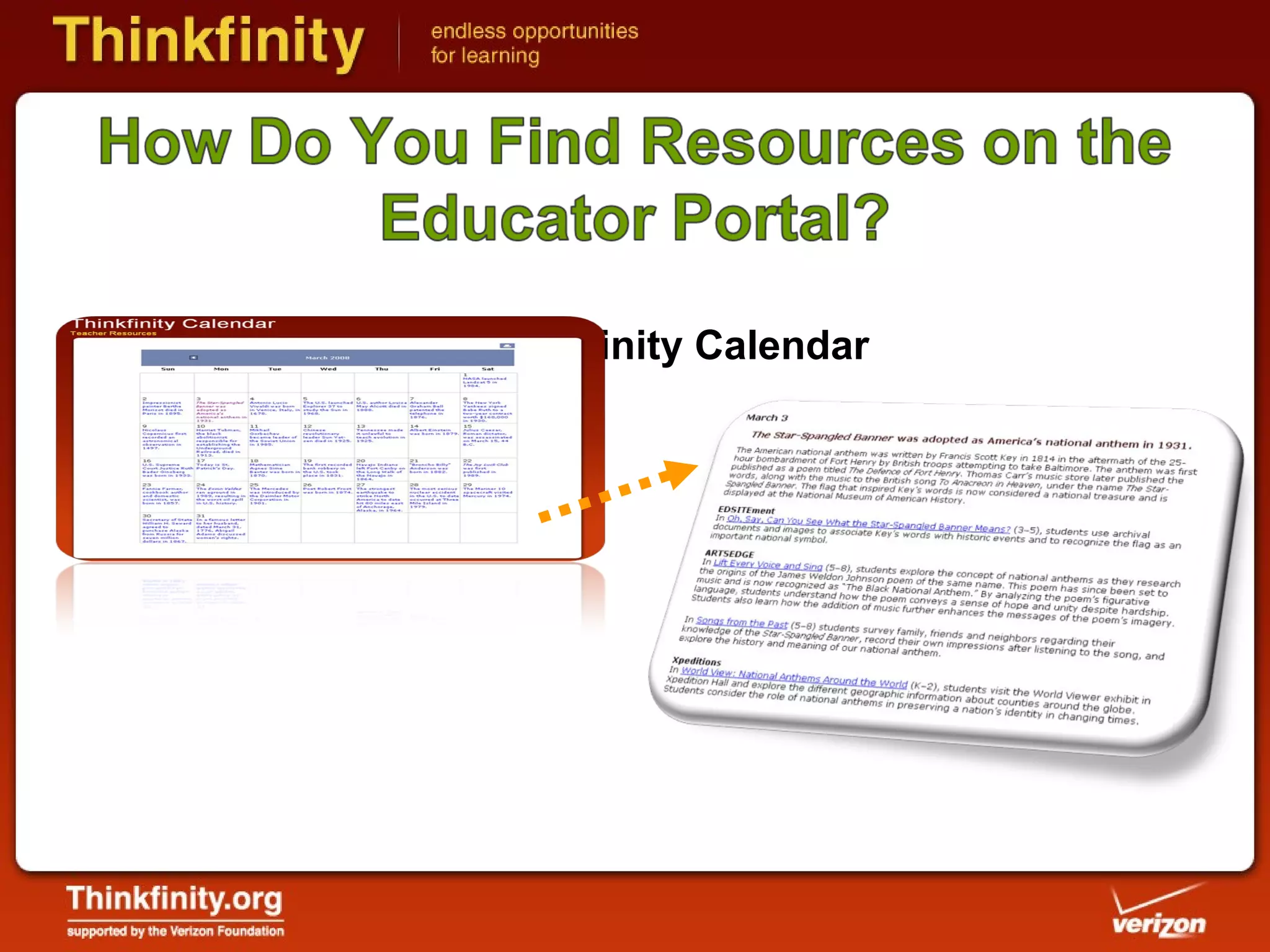 Thinkfinity Calendar 