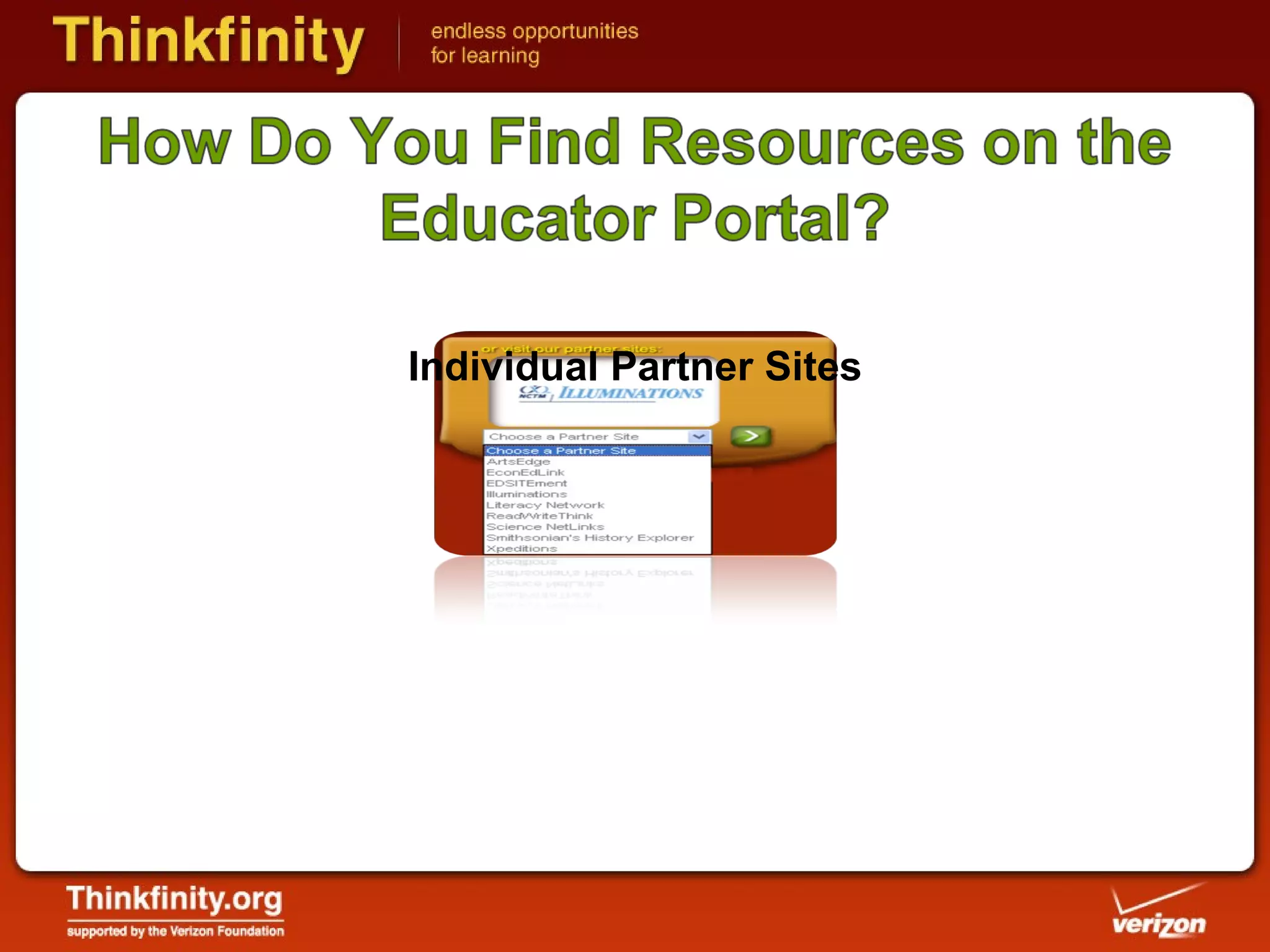 Individual Partner Sites 