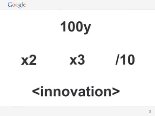 100y

x2    x3    /10

 <innovation>
            Google Conﬁdential and Proprietary
                                                 3
                                                 3
 
