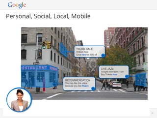 Personal, Social, Local, Mobile




                                  Google Conﬁdential and Proprietary   36
 