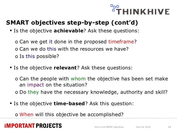 How To Set Smart Objectives - Christopher Roy in collaboration with R…